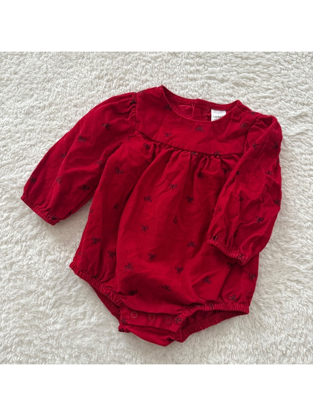 6m Corduroy Bows Romper